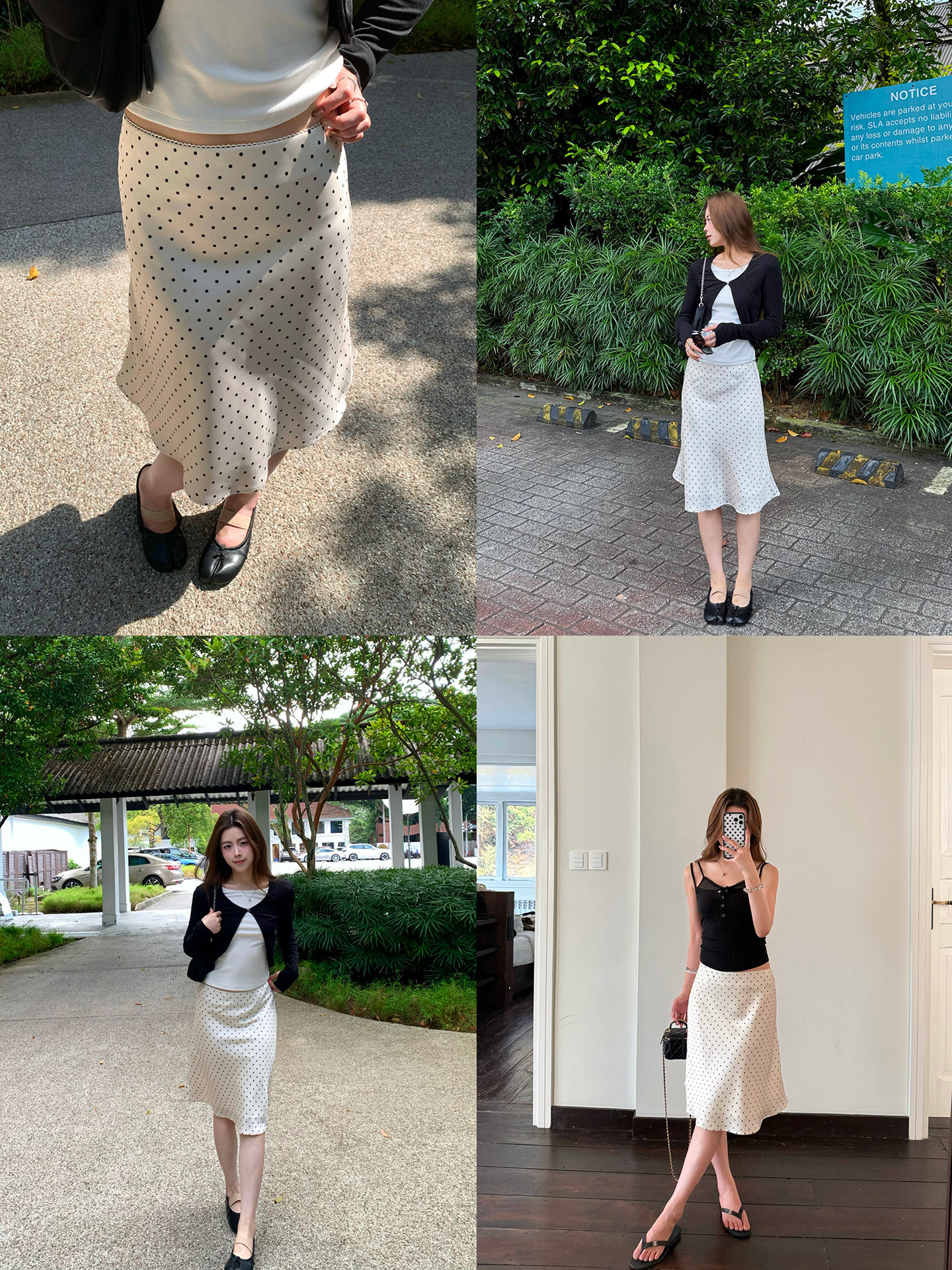 Polka Dot A-Line Midi Skirt for Women - Image 2